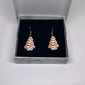 Christmas Tree Design Pattern Earrings
